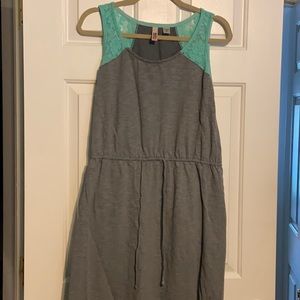 Route 66 Light Teal and Gray Dress